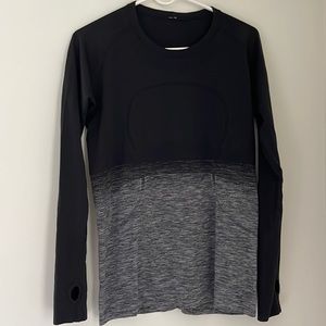 Lululemon swiftly tech long sleeve shirt thumb holes size 12 ombré
